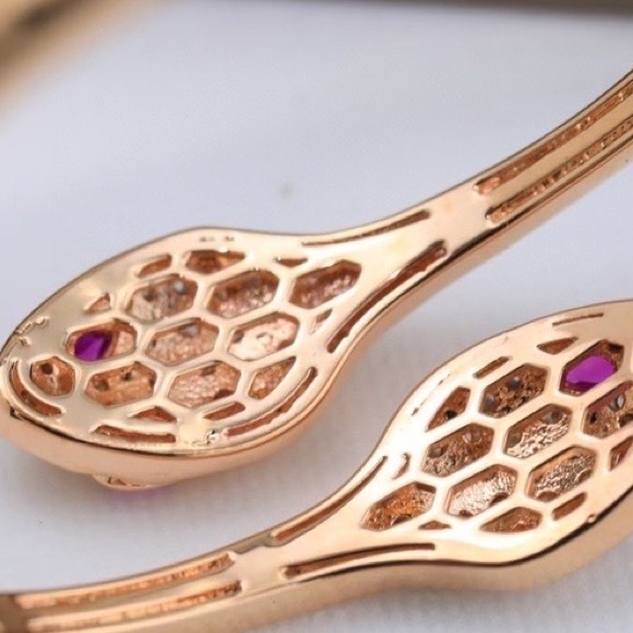 Bulgari Rose Gold and Diamond Serpenti Bracelet - Picture 2 of 6